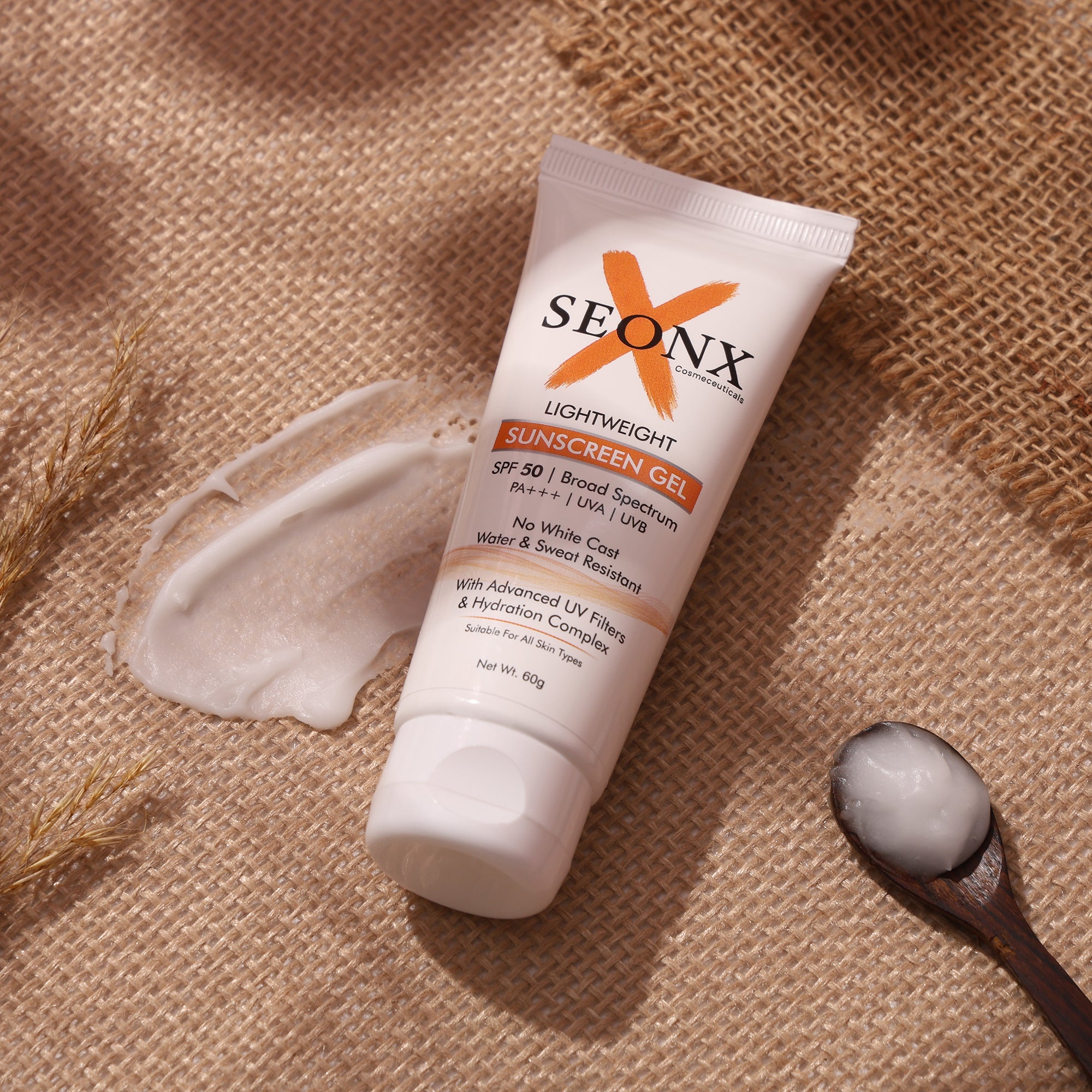 Sunscreen Gel SPF 50 PA+++ | Lightweight Oil-Free Face Sunscreen | Broad Spectrum UVA UVB Protection | Daily Use for All Skin Types | Non-Greasy Texture 60g