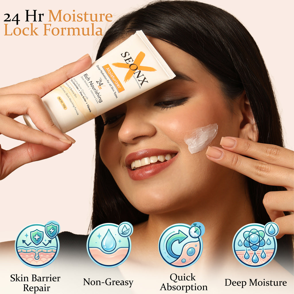 Moisturizer Cream 100g | Hydrating Face Moisturizer with Pro-Ceramides, Shea Butter & Glycerin | Lightweight Daily Use Cream for All Skin Types